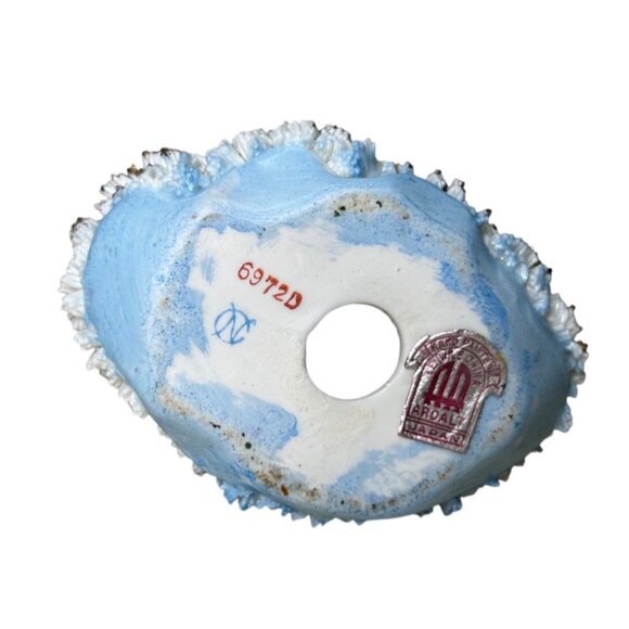 Vintage Ardalt  Angel Candleholder Japan Spaghetti Lace Blue - Picture 5 of 6